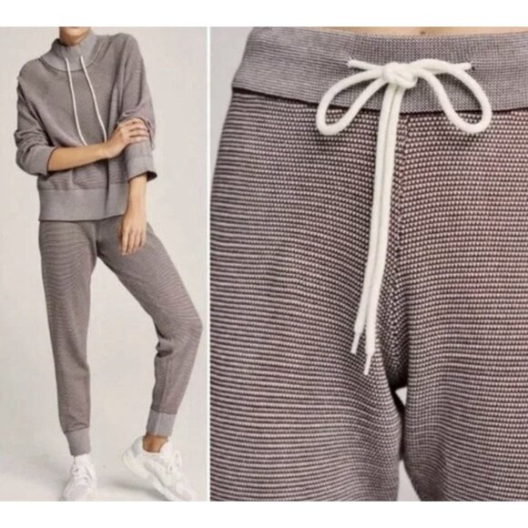 Varley Pants - Varley Anthropologie Sweatpants Jogger Women Small Brown Ribbed Lounge Pull On